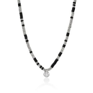 JH Lovestruck™ Heishi Pendant Necklace, Sterling Silver, Hardstones, Diamond, 1.25TCW