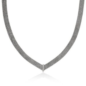 Icon Link Necklace, Sterling Silver, Diamonds, 12MM