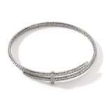 Spear Coil Choker, Sterling Silver, Diamonds