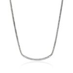 JH Essential Pavé Necklace, Sterling Silver, Diamonds, 2.5MM