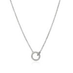 JH Essential Pavé Necklace, Sterling Silver, Diamonds, 2MM