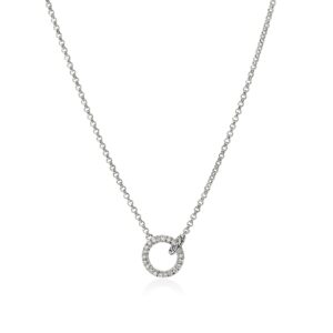JH Essential Pavé Necklace, Sterling Silver, Diamonds, 2MM