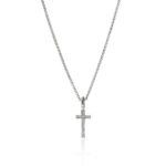 JH Essential Cross Necklace, Sterling Silver, Diamonds