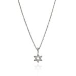 JH Essential Star of David Necklace, Sterling Silver, Diamonds