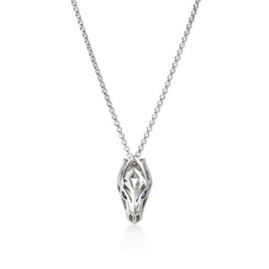 Naga Pendant Necklace, Sterling Silver