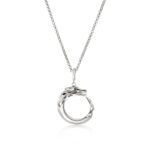 Naga Pendant Necklace, Sterling Silver