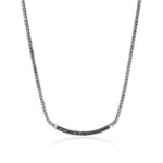 JH Essential Pavé Necklace, Sterling Silver, Gemstones, 2.5MM