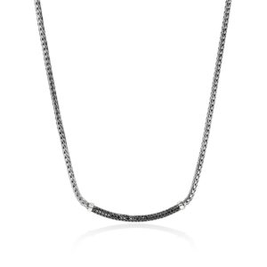 JH Essential Pavé Necklace, Sterling Silver, Gemstones, 2.5MM