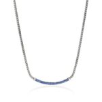 JH Essential Pavé Necklace, Sterling Silver, Gemstones, 2.5MM