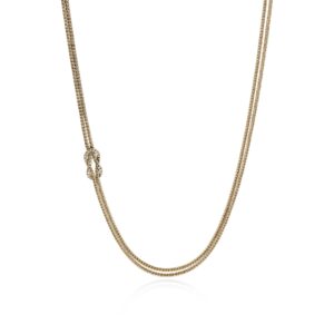 Love Knot Necklace, Gold, 3.6MM