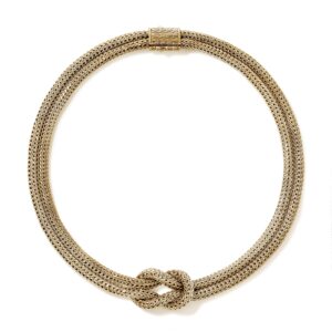 Love Knot Necklace, Gold, 10MM
