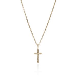 JH Essential Cross Necklace, Gold