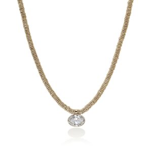 JH Lovestruck™ Heishi Pendant Necklace, Gold, Diamond, 5.0TCW