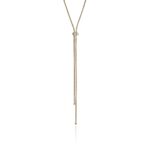 Icon Stud Lariat, Gold, Diamonds, 1.8MM
