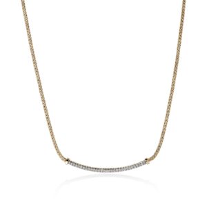 JH Essential Pavé Necklace, Gold, Diamonds, 1.8MM