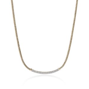 JH Essential Pavé Necklace, Gold, Diamonds, 2.5MM