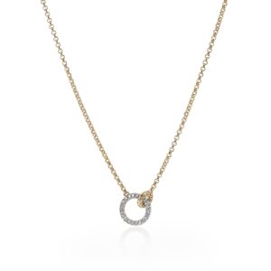 JH Essential Pavé Necklace, Gold, Diamonds, 2MM