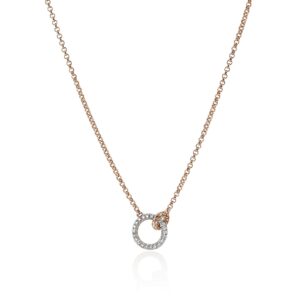 JH Essential Pavé Necklace, Rose Gold, Diamonds, 2MM