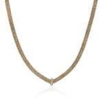 Icon Link Necklace, Gold, Diamonds, 6MM