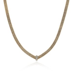 Icon Link Necklace, Gold, Diamonds, 6MM