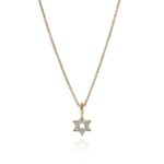 JH Essential Star of David Necklace, Gold, Diamonds