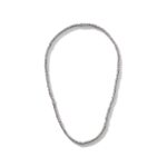 Heishi Necklace, Sterling Silver, 4MM