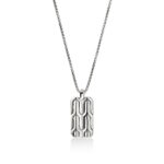 Icon 50 Tag Necklace, Sterling Silver