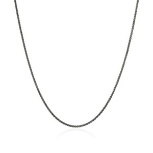 Box Chain Necklace, Dark Silver, 1.6MM