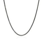 Box Chain Necklace, Dark Silver, 2.7MM