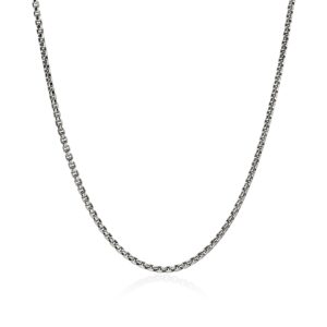 Box Chain Necklace, Sterling Silver, 2.7MM