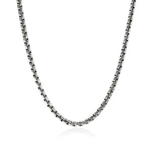 Box Chain Necklace, Sterling Silver, 6MM