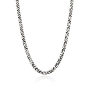 Curb Chain Necklace, Sterling Silver, 7MM