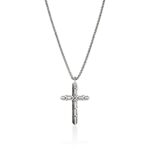 Icon 50 Cross Pendant Necklace, Sterling Silver
