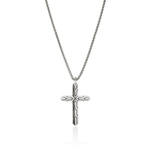 Icon 50 Cross Pendant Necklace, Sterling Silver