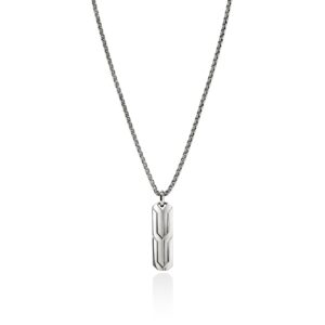Icon 50 Tag Pendant Necklace, Sterling Silver