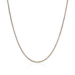 Box Chain Necklace, Gold, 1.6MM