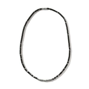 Heishi Necklace, Sterling Silver, Hardstones, 4MM
