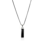 Black Onyx Talisman Necklace, Sterling Silver