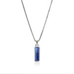 Lapis Lazuli Talisman Necklace, Sterling Silver