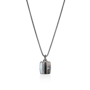 Icon 50 Necklace, Dark Silver, Hardstones