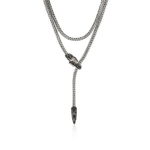 Naga Lariat, Gold, Silver, Diamonds