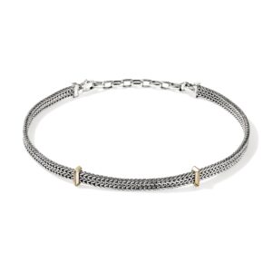 Icon Link Choker, Gold, Sterling Silver, 6MM