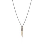 Love Knot Y Necklace, Gold, Sterling Silver, 1.8MM