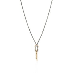 Love Knot Y Necklace, Gold, Sterling Silver, 1.8MM