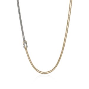 Love Knot Necklace, Gold, Sterling Silver, 3.6MM