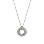 Icon Link Pendant Necklace, Sterling Silver, Gold, 2MM