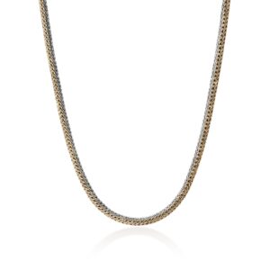Icon Necklace, Reversible, Gold, Sterling Silver, 5MM