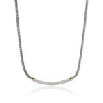 JH Essential Pave Necklace, Gold, Sterling Silver, Diamonds, 2.5MM