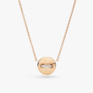 Pom Pom Dot Reversible Necklace With Pendant