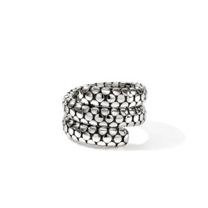 Dot Coil Ring, Sterling Silver
